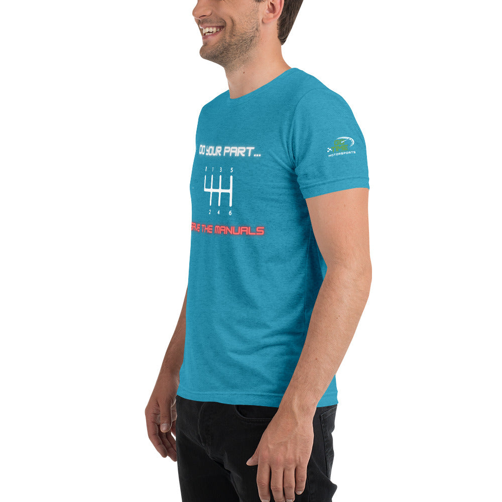 Save the Manuals Triblend Short sleeve t-shirt