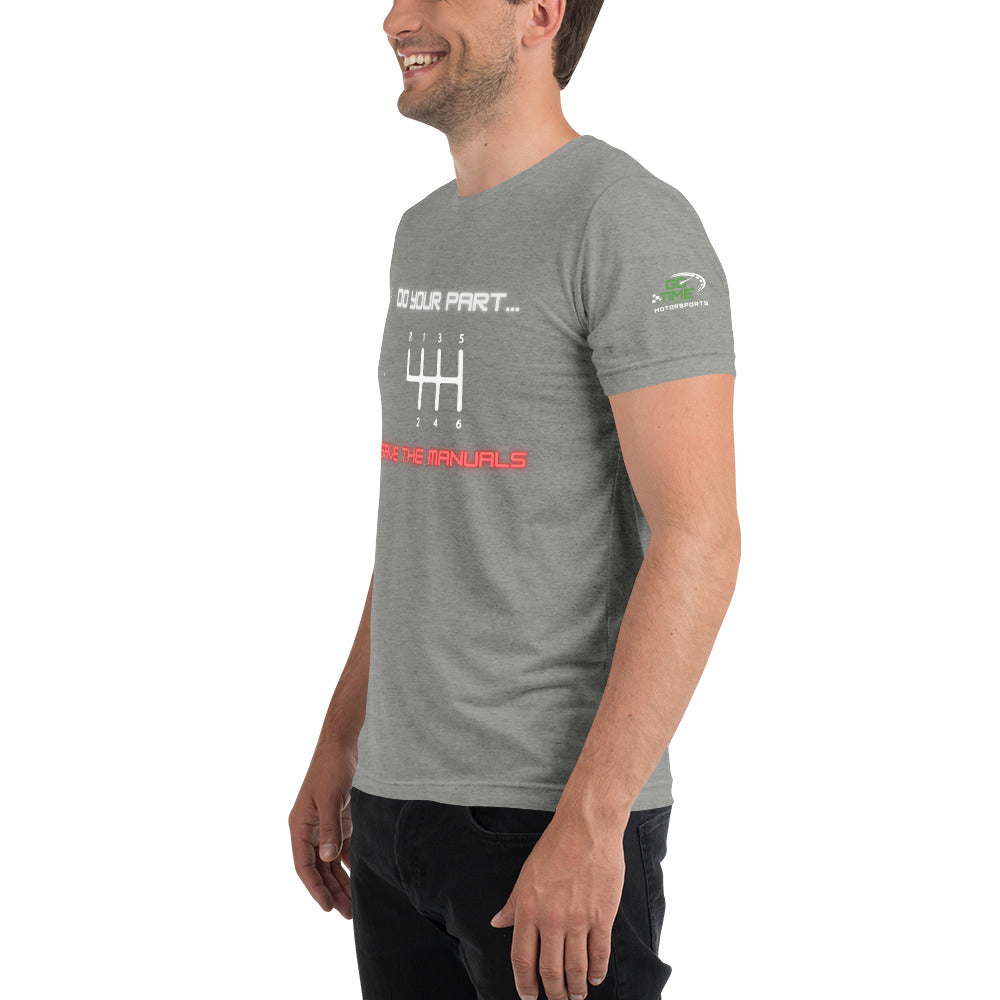 Save the Manuals Triblend Short sleeve t-shirt