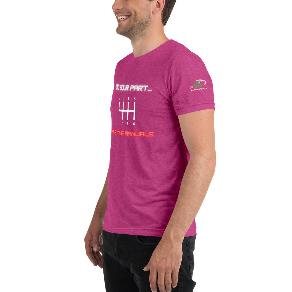 Save the Manuals Triblend Short sleeve t-shirt