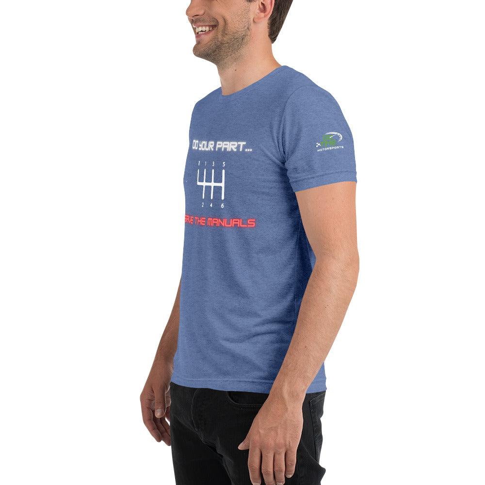 Save the Manuals Triblend Short sleeve t-shirt