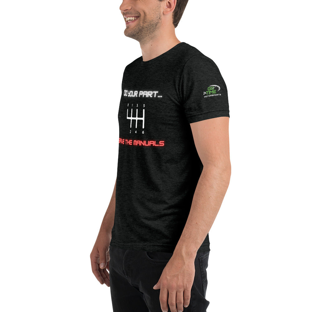 Save the Manuals Triblend Short sleeve t-shirt