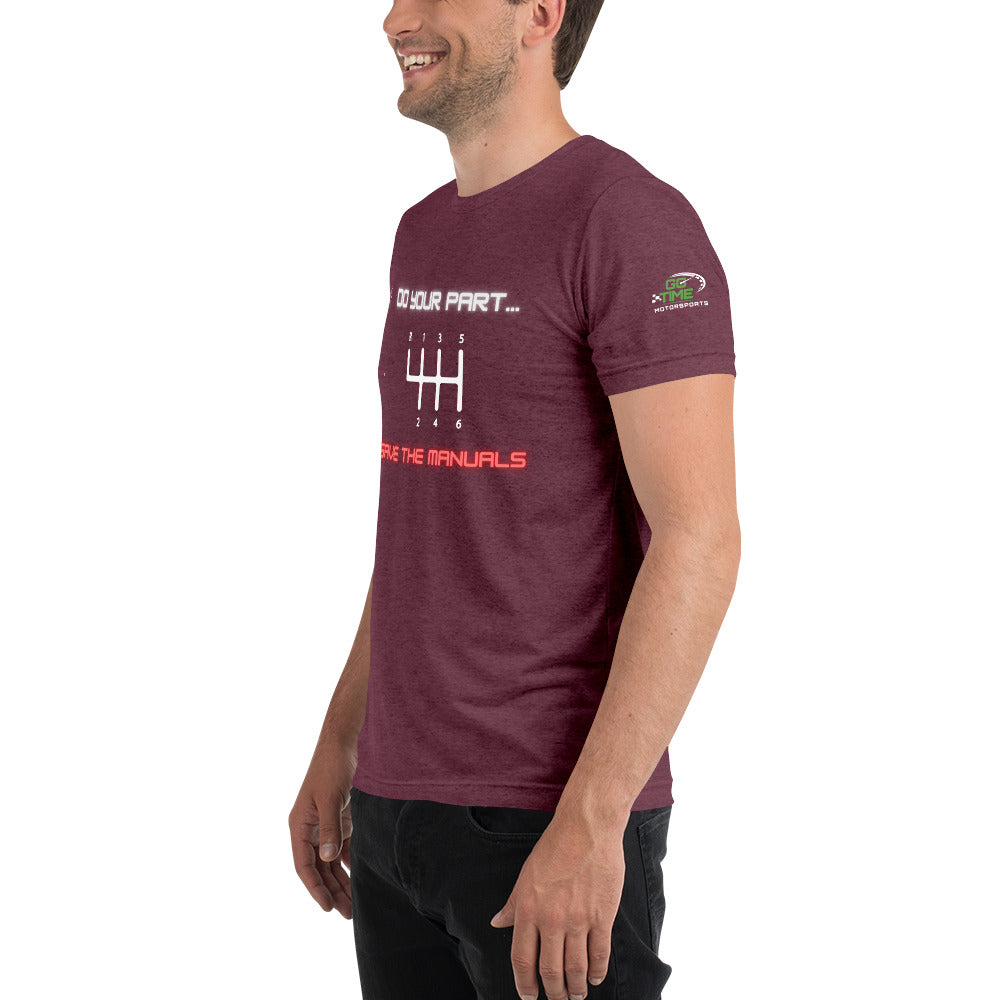 Save the Manuals Triblend Short sleeve t-shirt