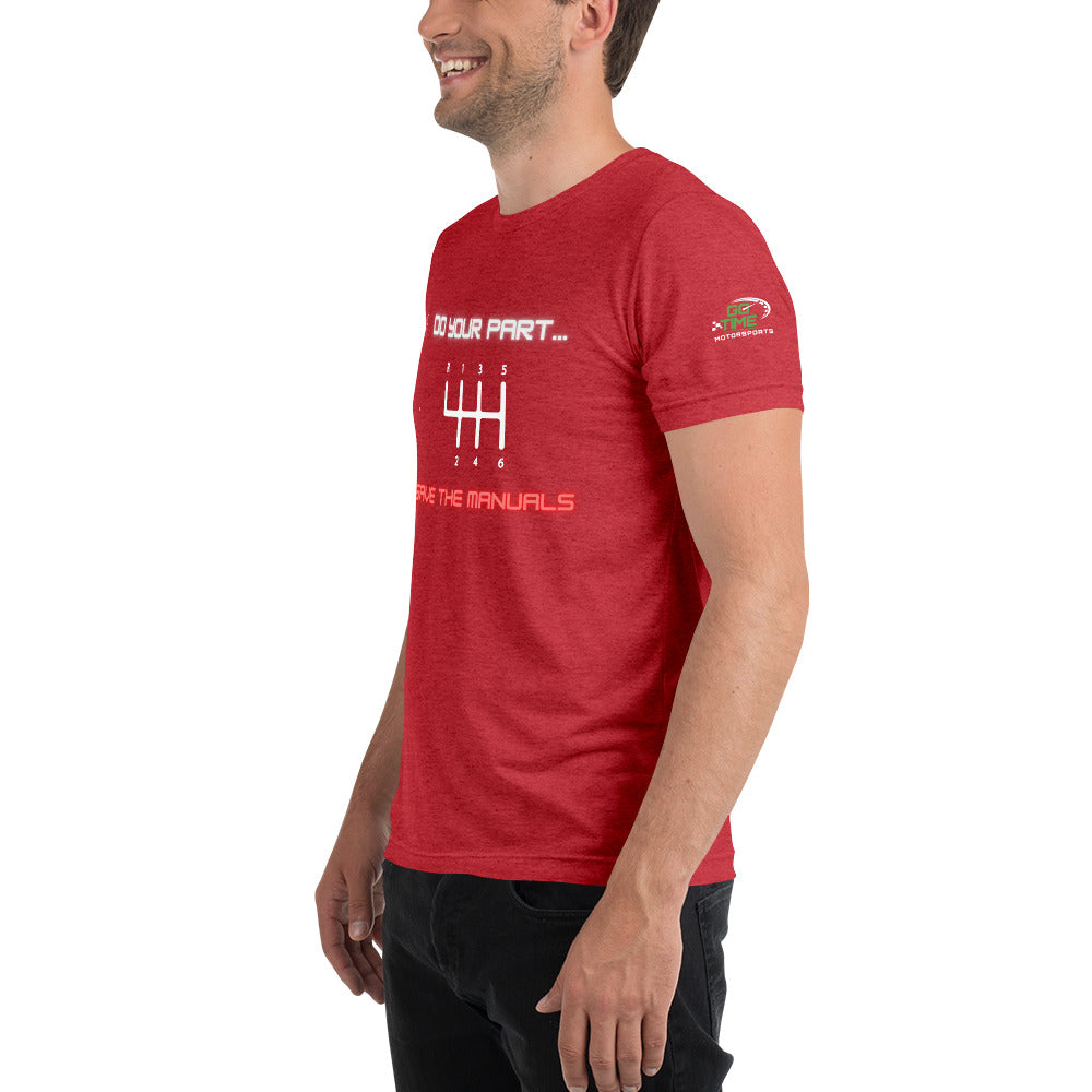 Save the Manuals Triblend Short sleeve t-shirt