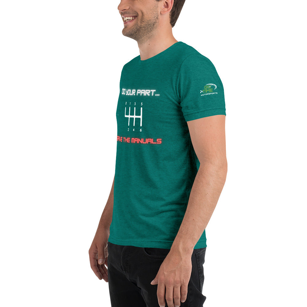 Save the Manuals Triblend Short sleeve t-shirt