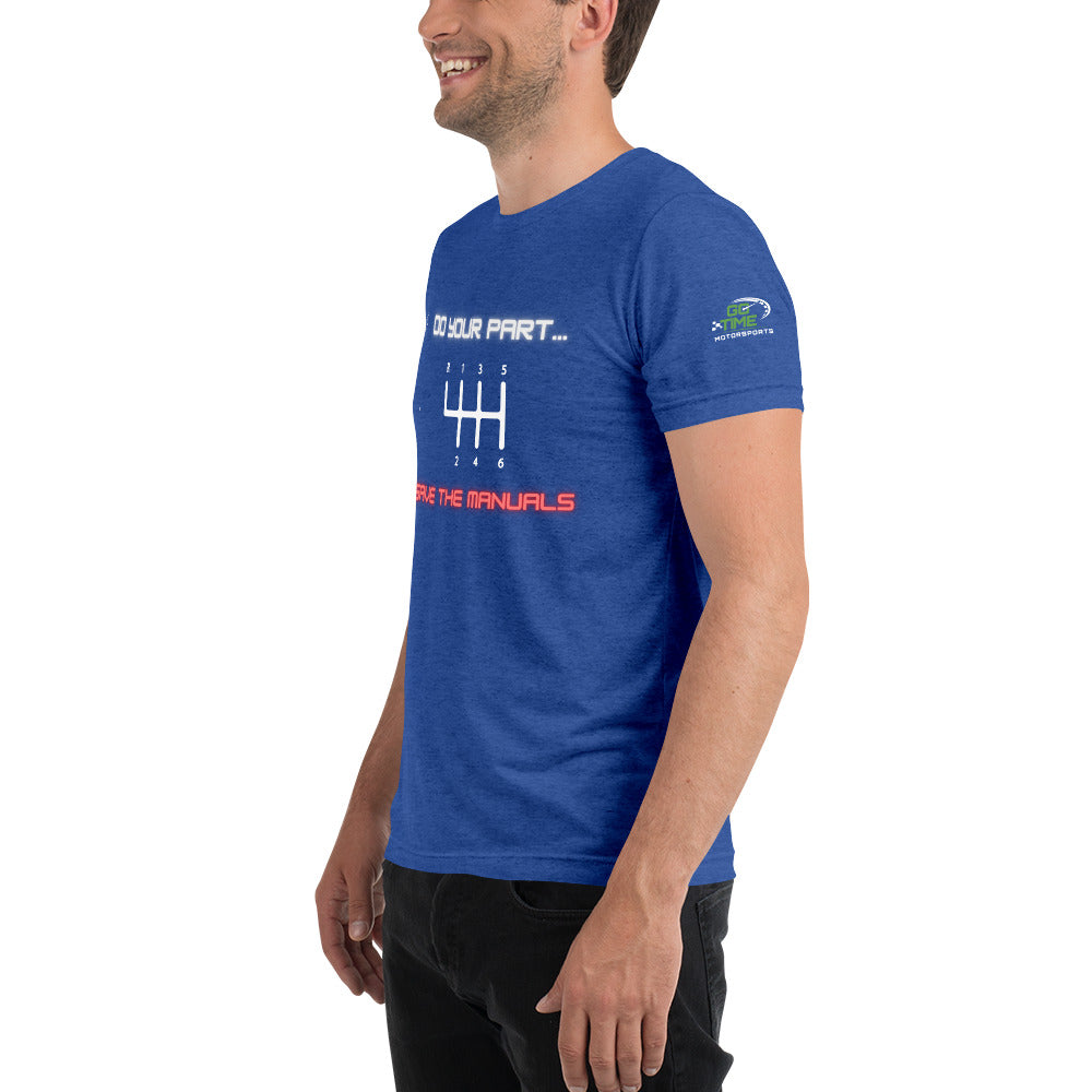 Save the Manuals Triblend Short sleeve t-shirt