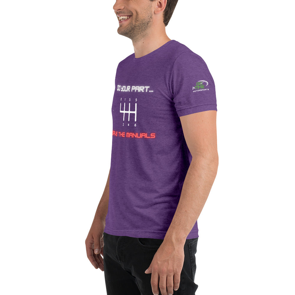 Save the Manuals Triblend Short sleeve t-shirt
