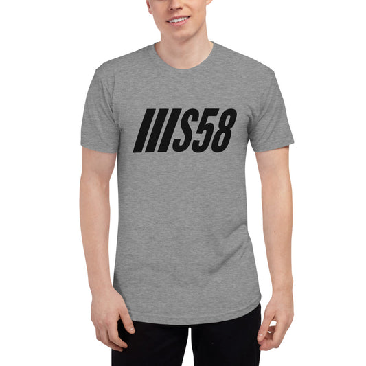 S58 (Black) - Unisex Tri-Blend Track Shirt