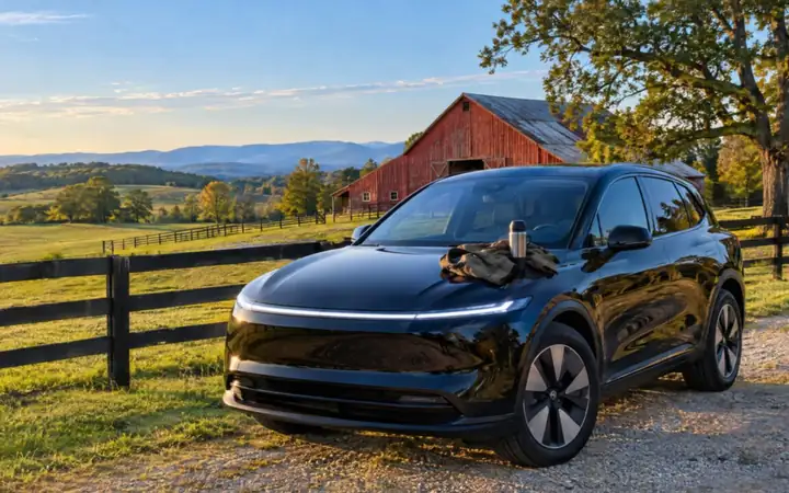 A calculator over the Model Y's figures